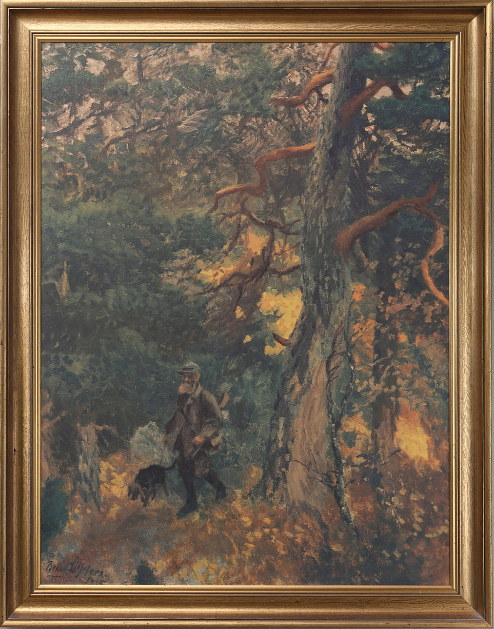 BRUNO LILJEFORS. REPLIK. "Min skogvaktare", Master Art kopia, nr 552/1000, 1900-tal.