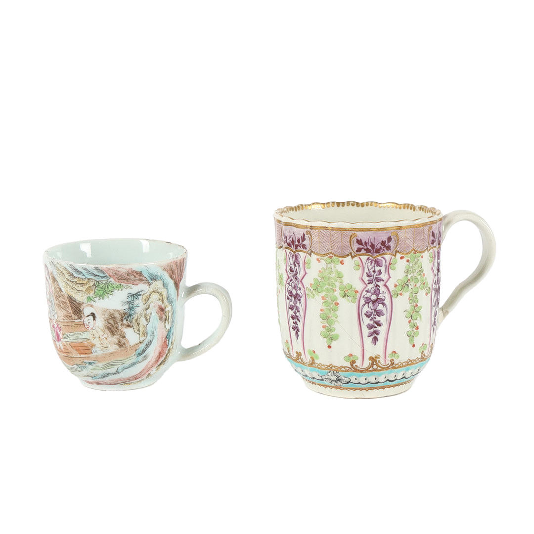 TWO 18TH CENTURY COFFEE CUPS.