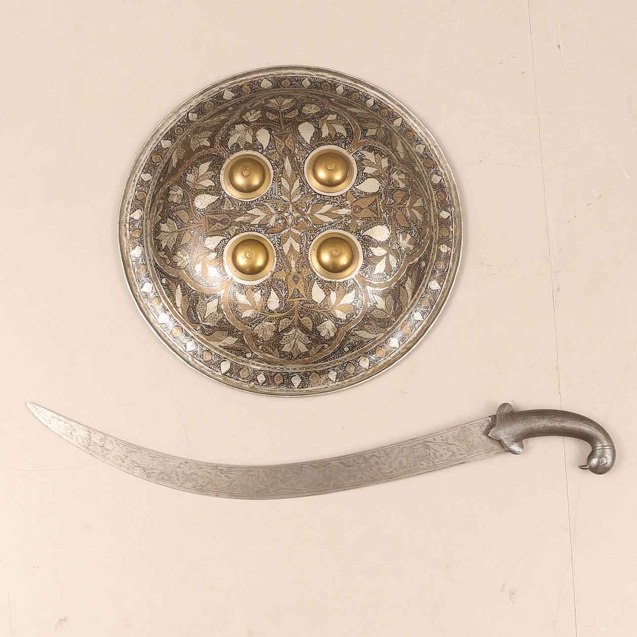 An Indo-Persian shield, 18th/20th century.