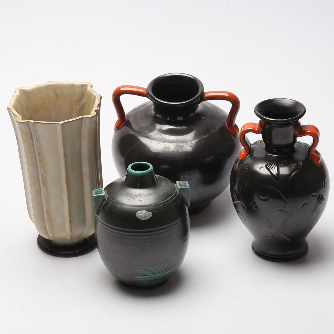 VASER, 4 st, keramik, Ekeby, 1930/40-tal.