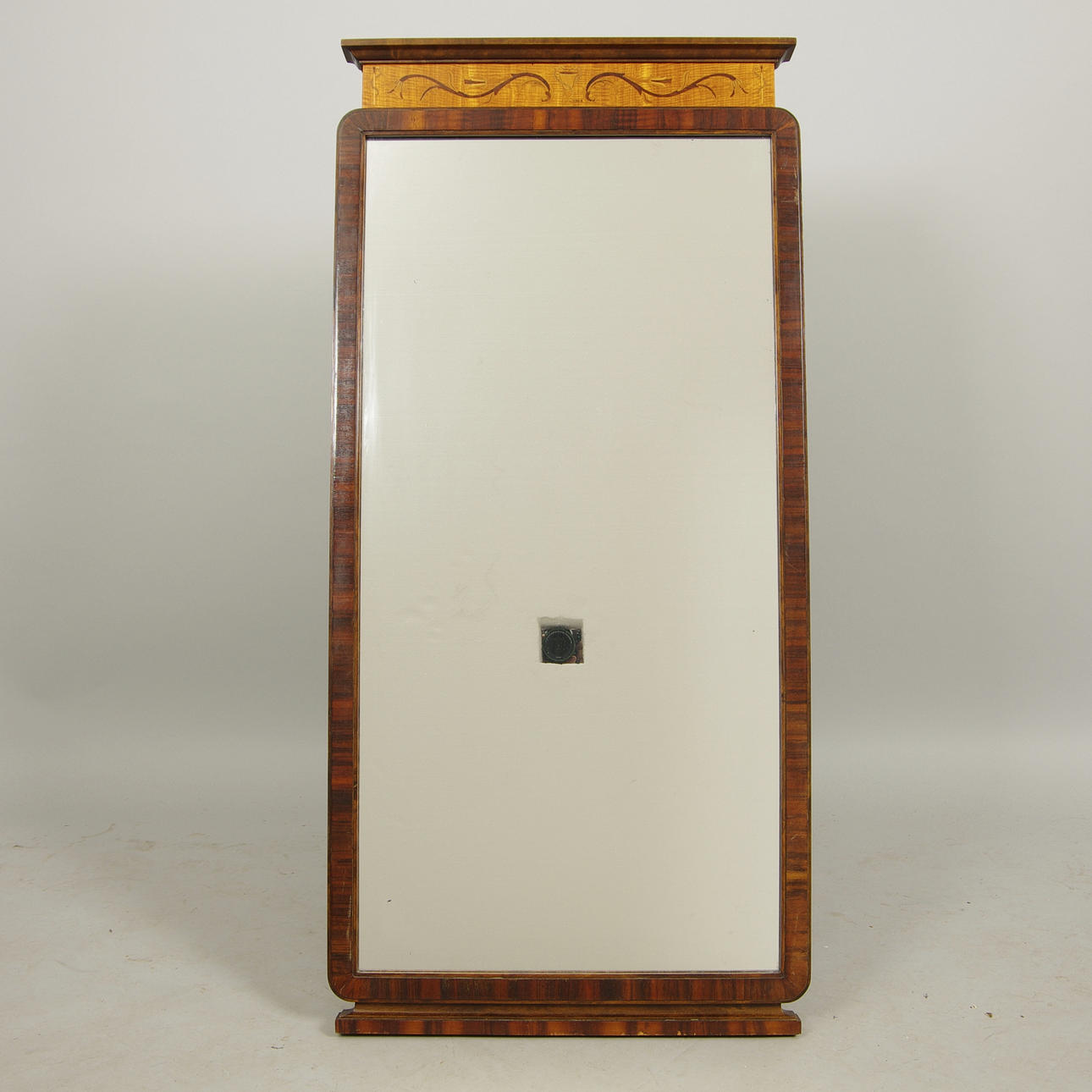 SPEGEL, björk med intarsia, Art Deco.