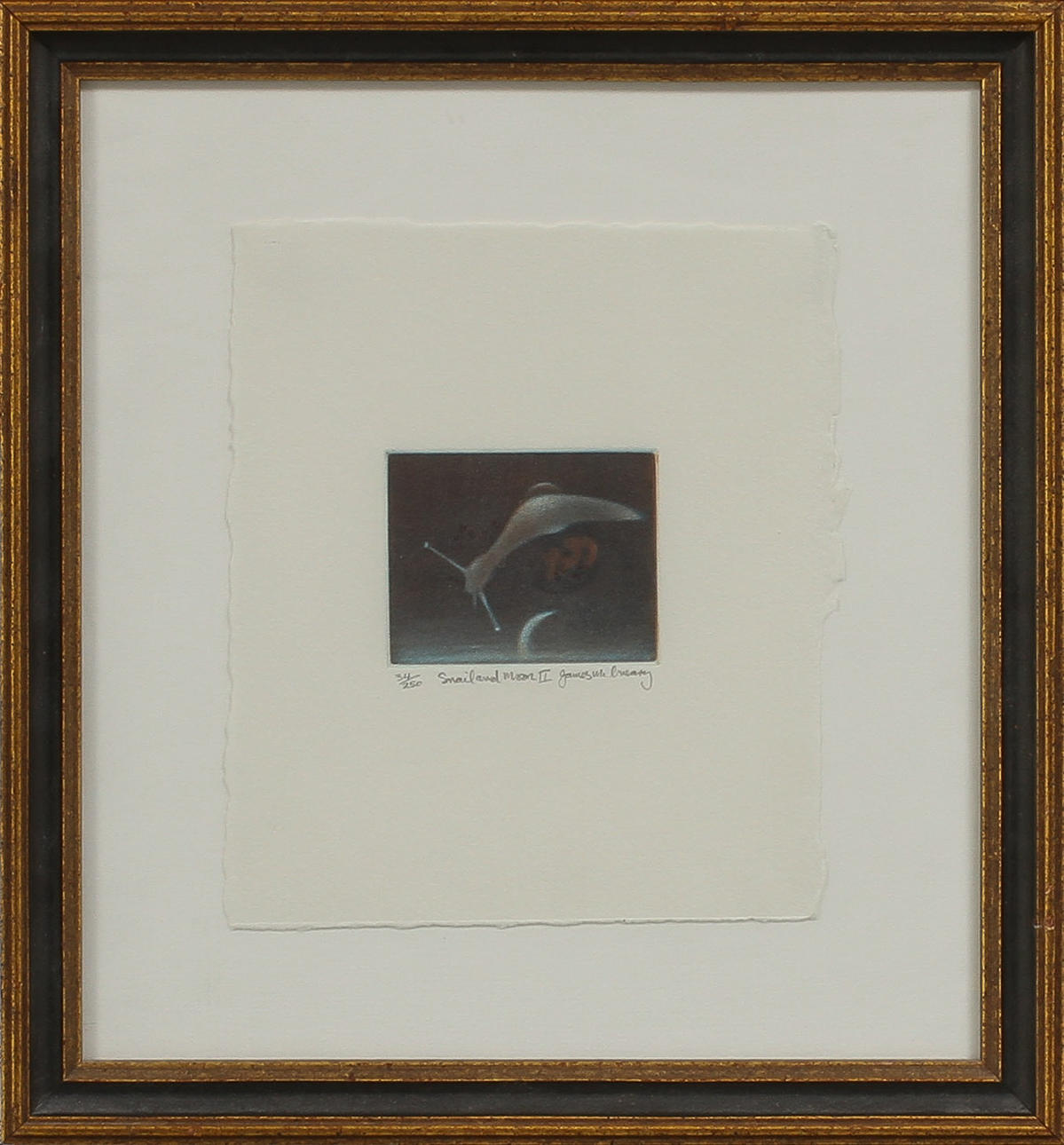 JAMES MCCREARY. Färgetsning, "Snail and moon II", signerad samt numrerad 34/250.