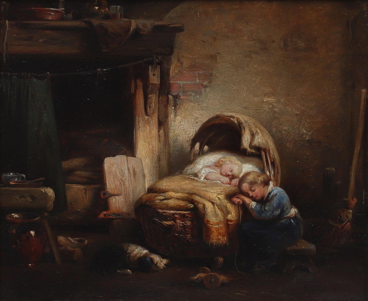 ANTHONY RUBENS MONTALBA. oil on panel, signed and dated 1853.