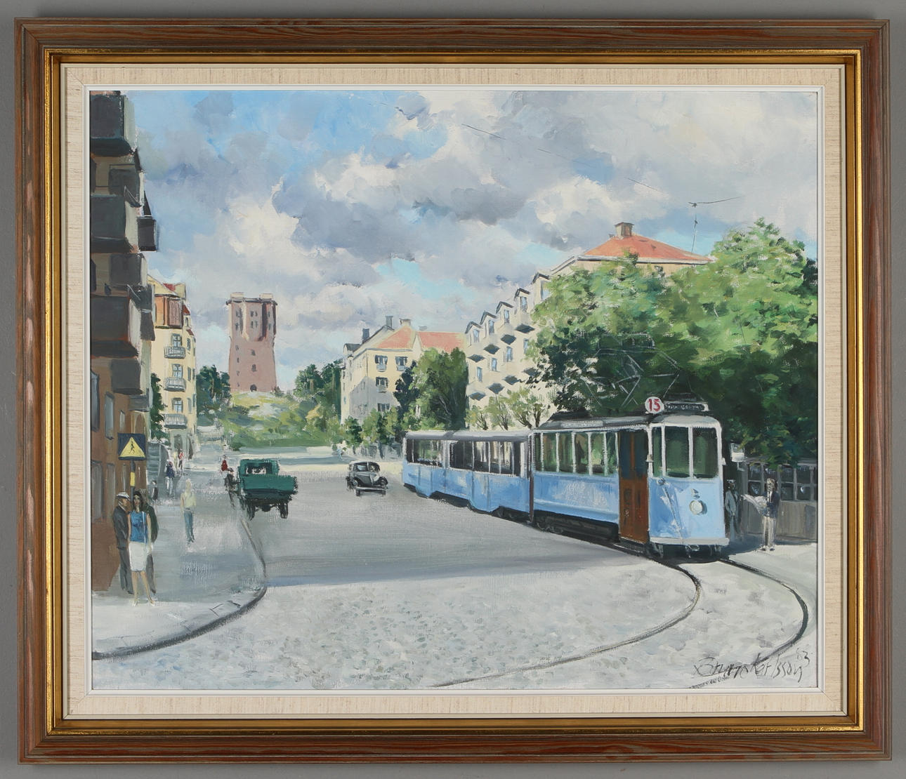 BRUNO KARLSSON. Esplanaden, olja på duk, signerad och daterad -83.