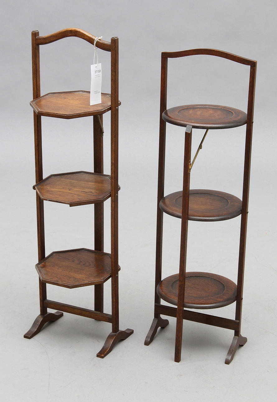 CAKESTAND. 2 st, ek, 1900-tal.