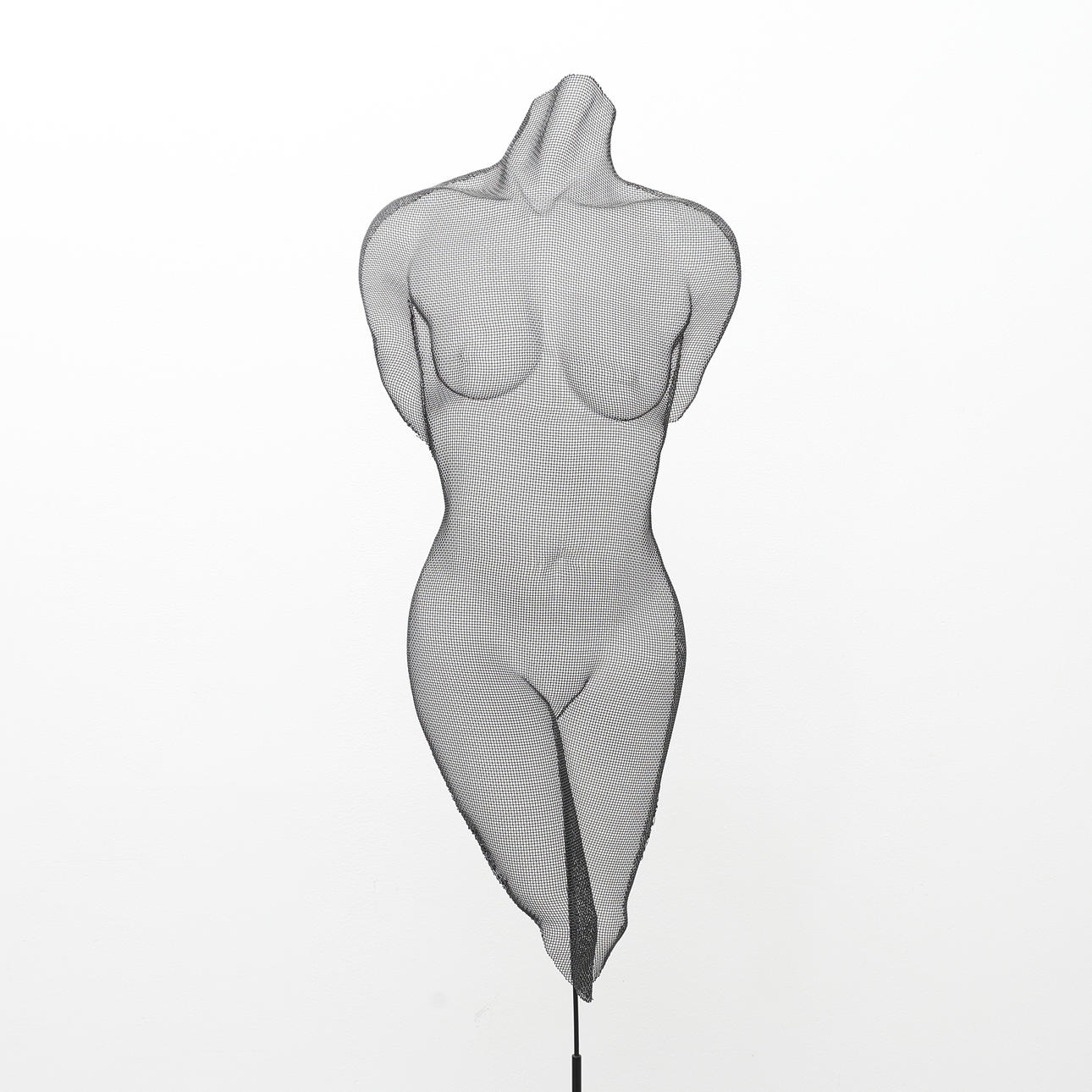 RANDY COOPER. SCULPTURE, WIRE MESH, “ANNABELLE”, SIGNED & DATED -02.