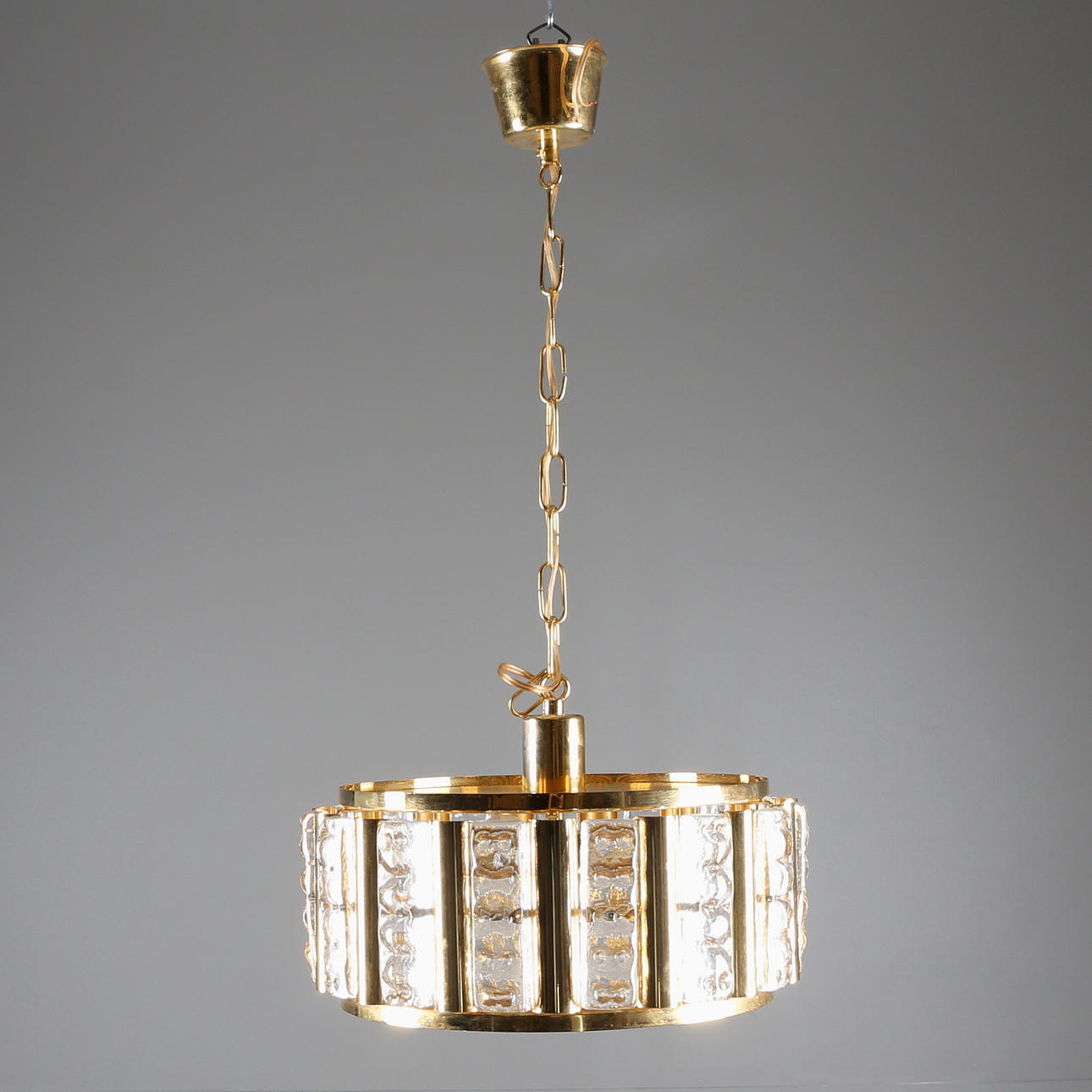 TAKARMATURER, Ett par, mässing/glas, Lys & Stil, 1900-talets senare del.