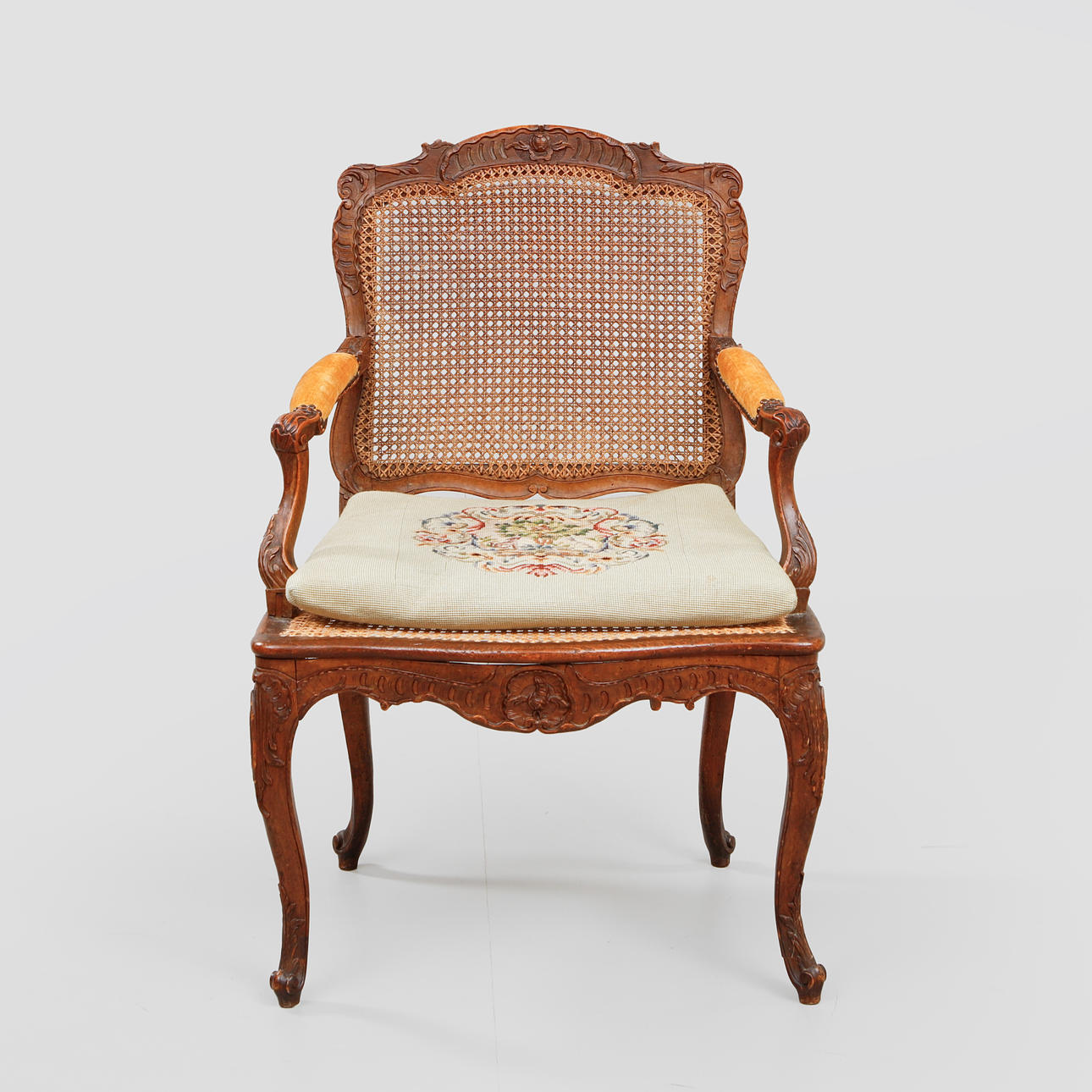 A rococo armchair, 18th century.