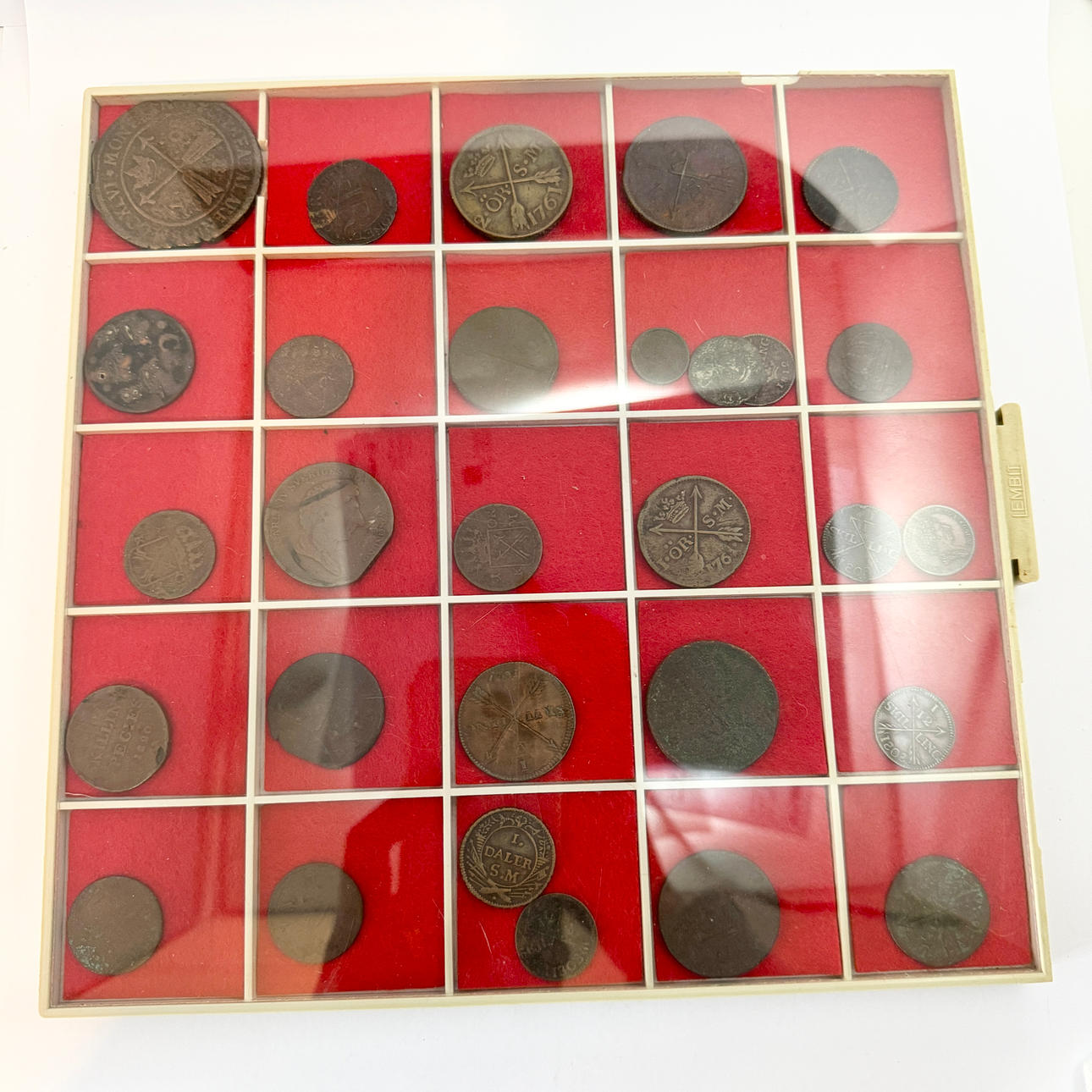 Parti äldre kopparmynt.