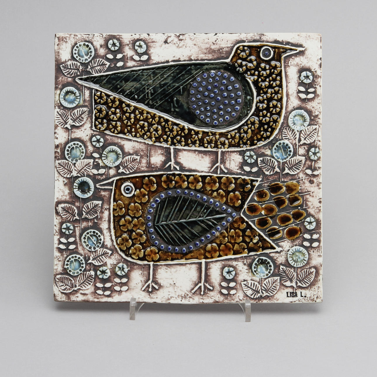 VÄGGRELIEF, stengods, Lisa Larson, Gustavsberg.