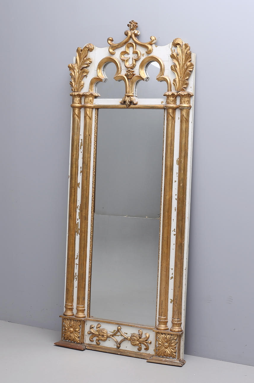 A 19th century Neo-Gothic mirror.