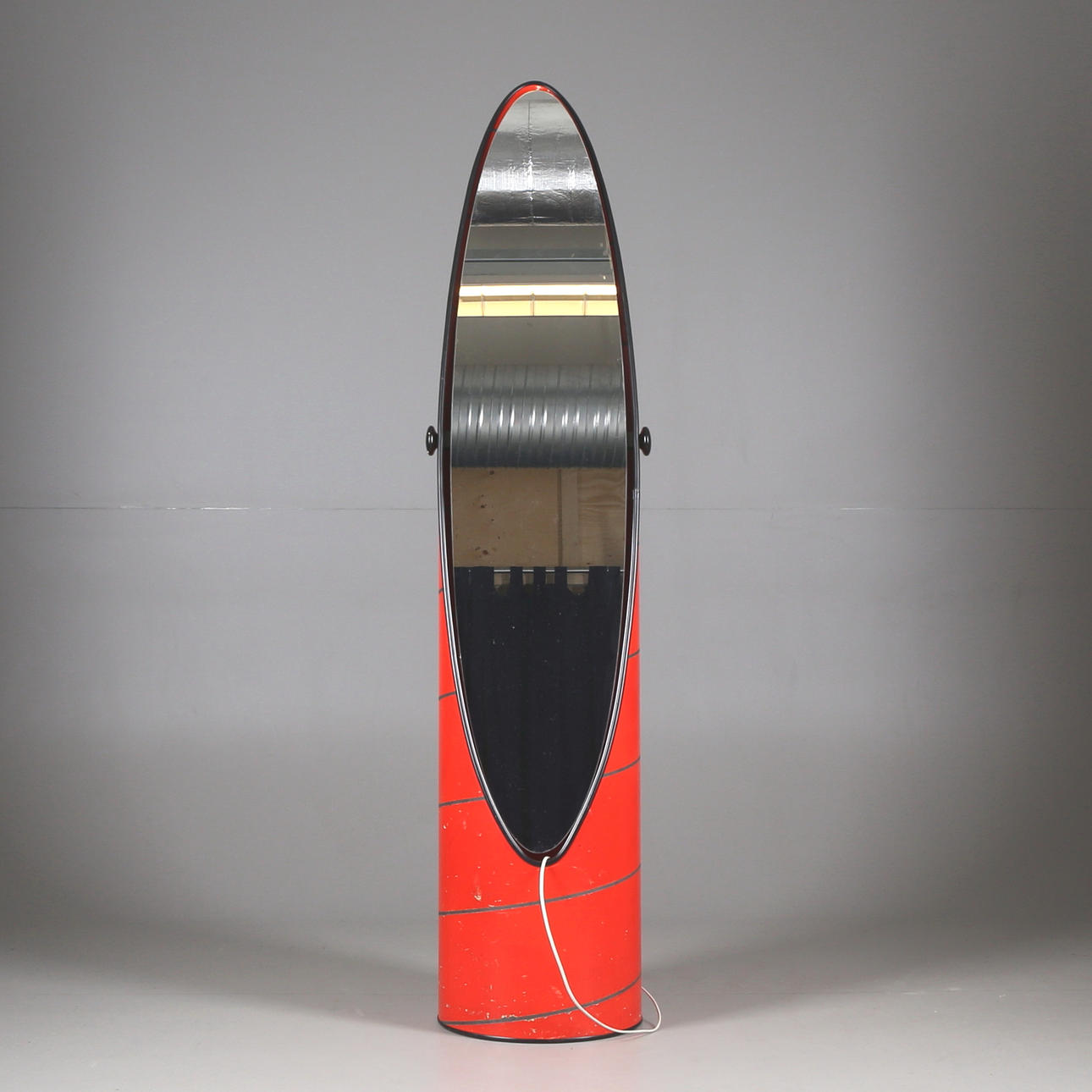 GOLVSPEGEL, med belysning, pappersmassa/plast samt bakelit, 1960-tal.