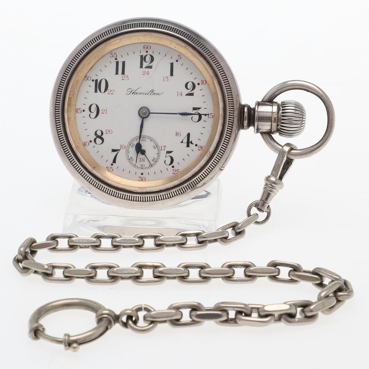 POCKET WATCH, Hamilton, nickel.