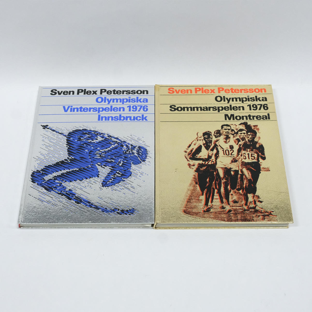 SVEN PLEX PETERSSON. IDROTTSBÖCKER, TVÅ DELAR, SIGNERADE.