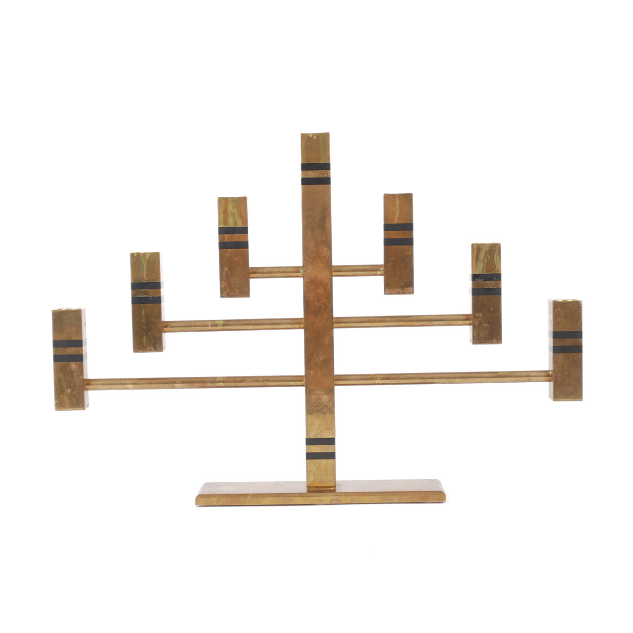 A brass candelabra, Walloon brass, 1980s.