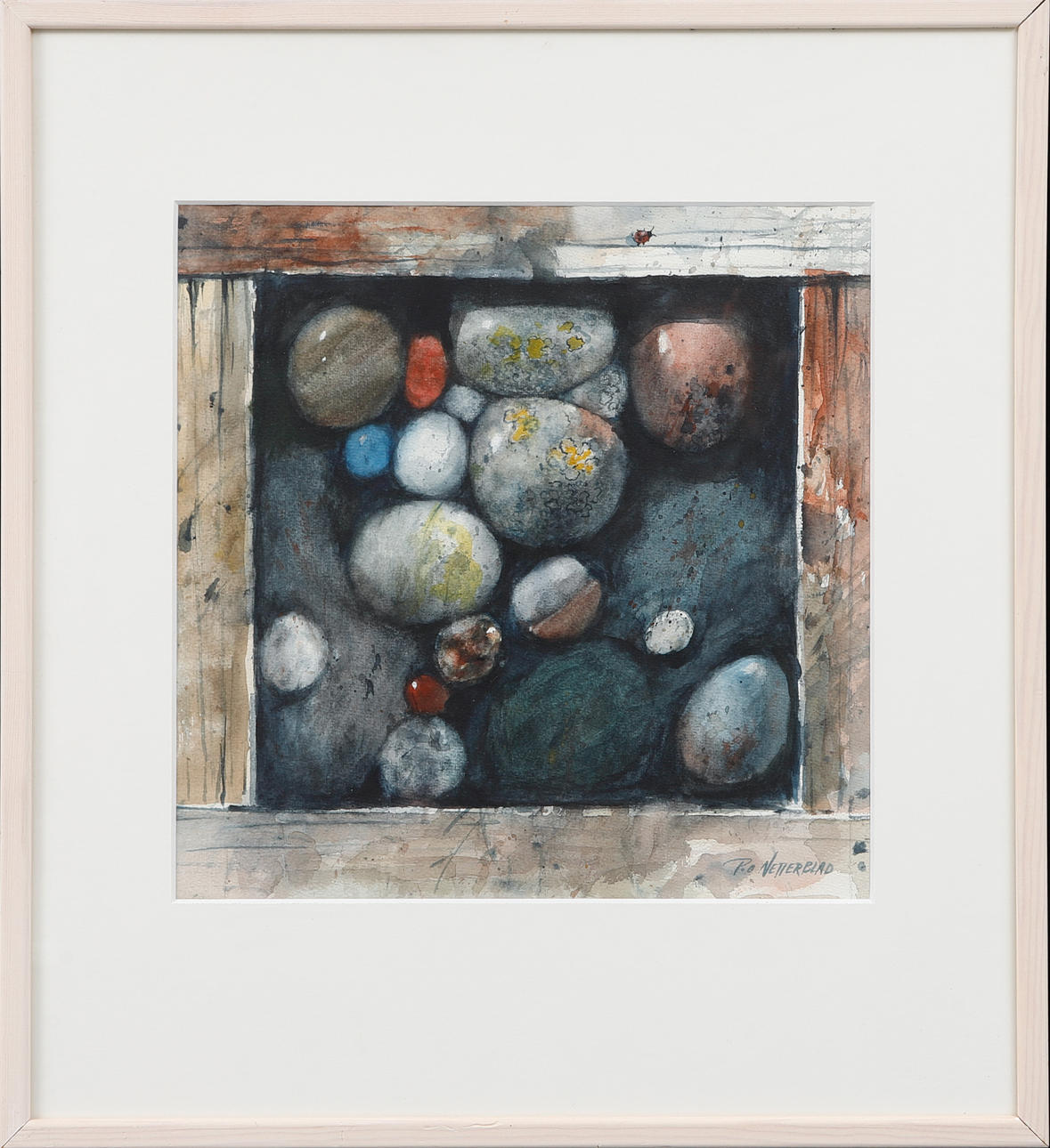 P O NETTERBLAD. «Ladybug», acuarela, firmada.