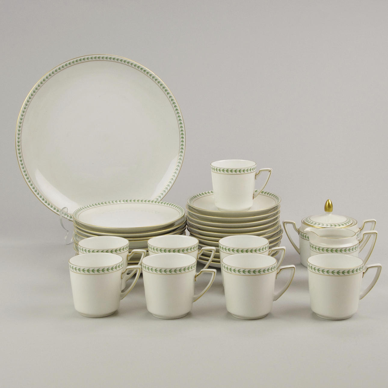 KAFFESERVIS, porslin, "Regency", Tyskland, 1900-talets första hälft.