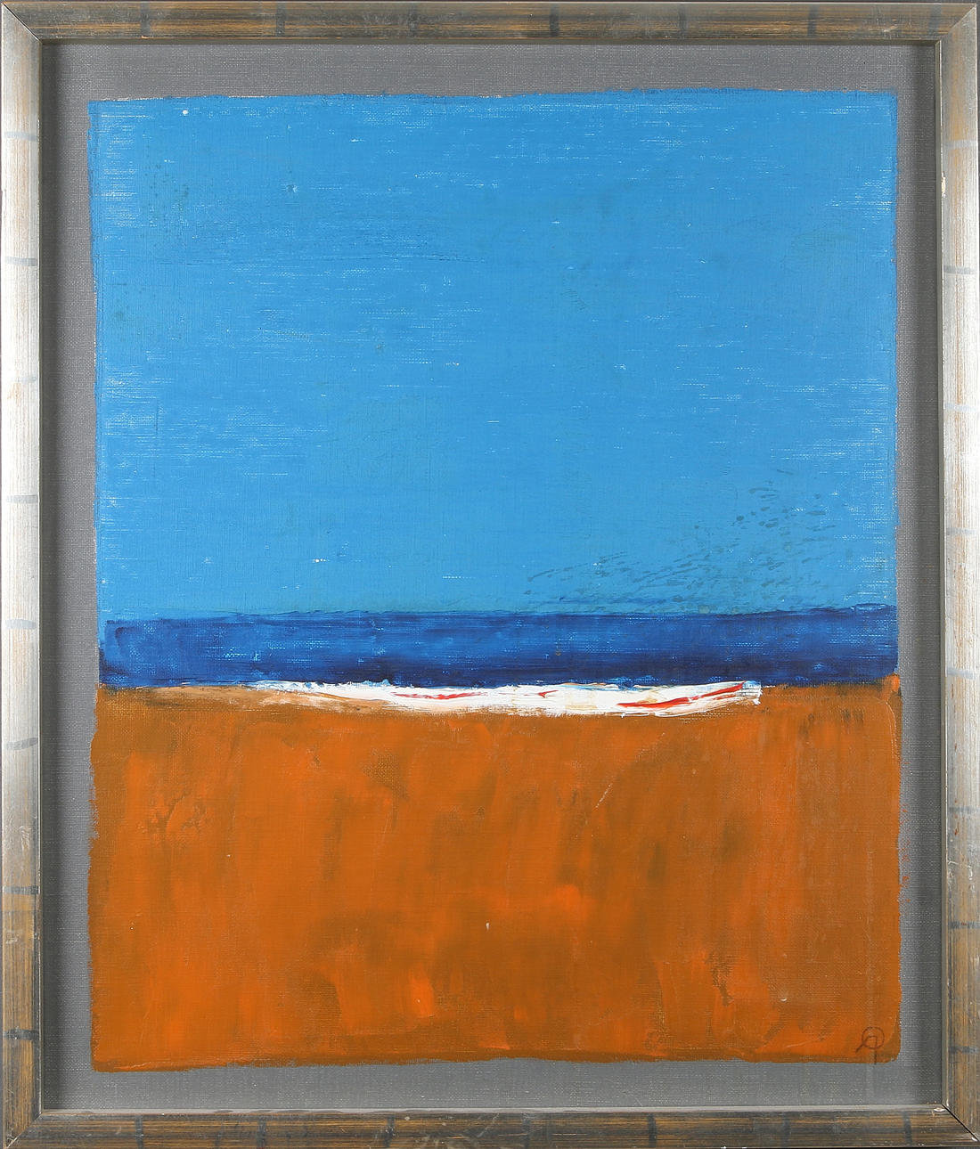 ARNE OLSSON. "Mot havet", olja på duk, monogramsignerad.