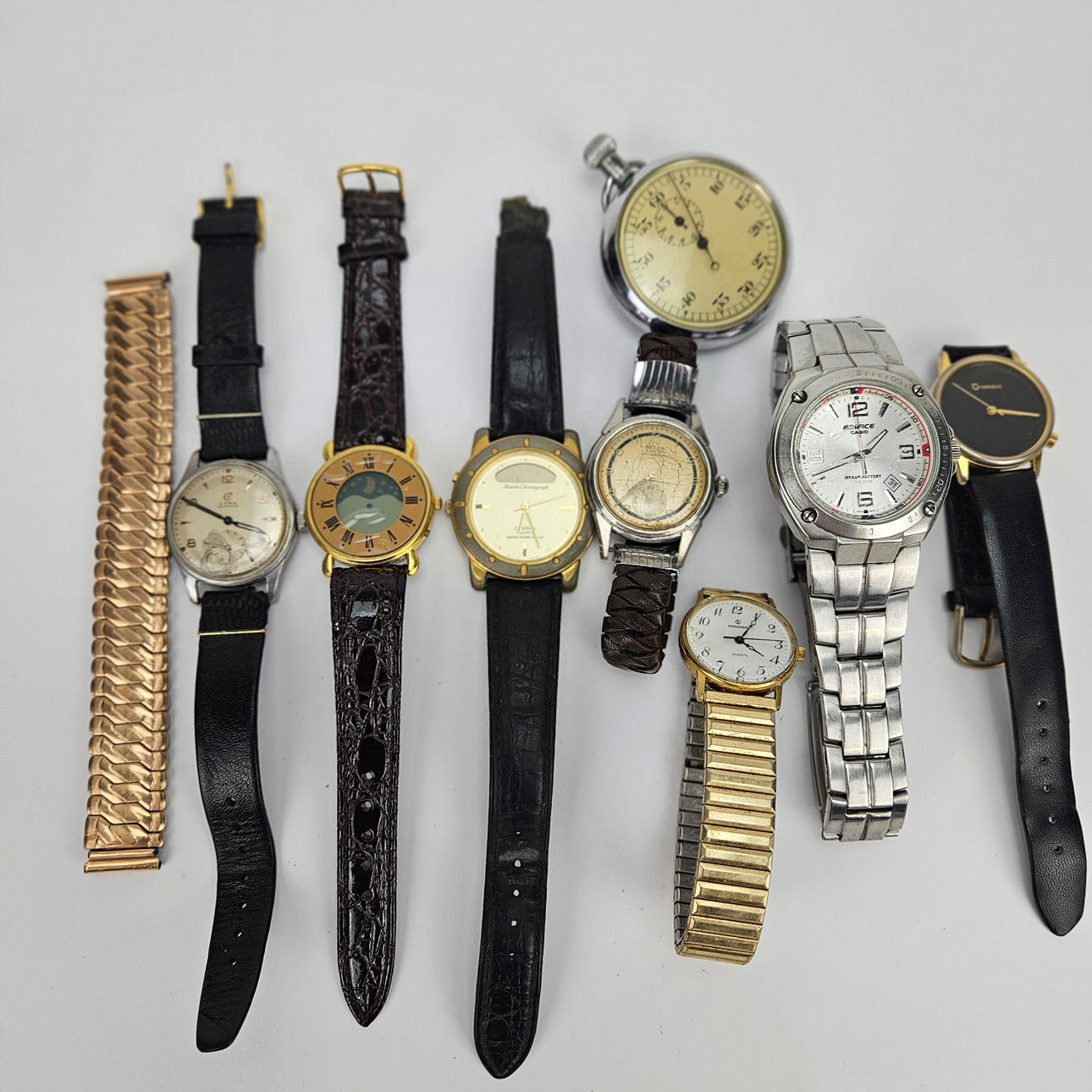 WRISTWATCH, 7 pcs and STOPUR.