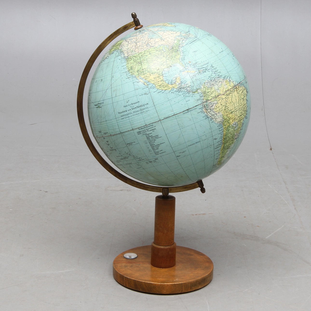 JORDGLOB, Prof. d:r Krauses Nya Handels- och Samfärdglob, 1900-talets första hälft.