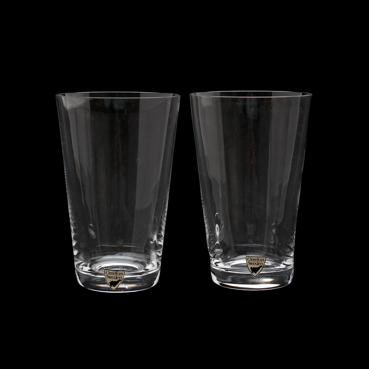 SELTERGLAS, 8 st, Orrefors, 1900-tal.