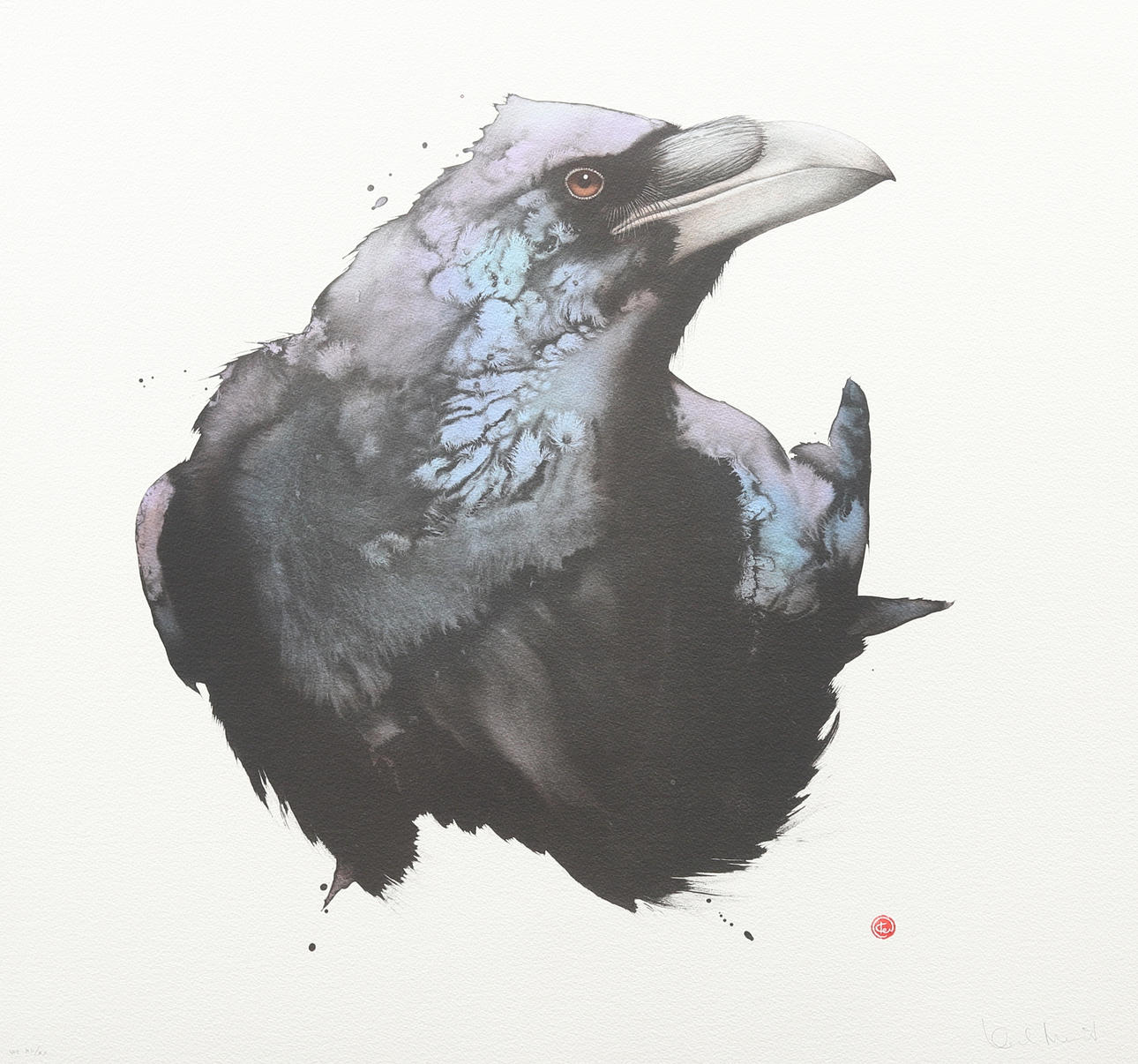 KARL MÅRTENS. Raven, lithograph no HC XV/XX, signed.
