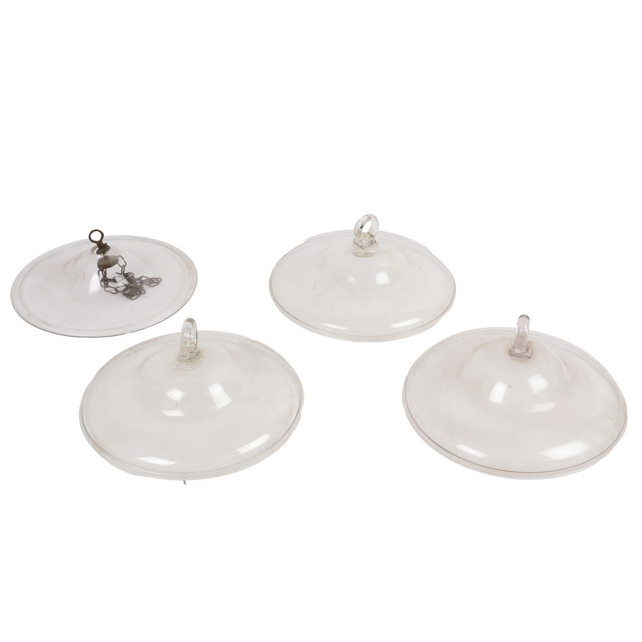 FIRE KLARE GLAS OLIELAMPE RØGKLOKKER (4).