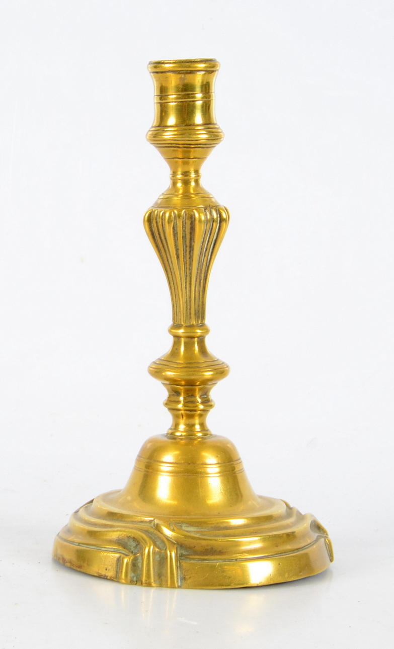 CANDLESTICK, rococo, brass, 18th century.