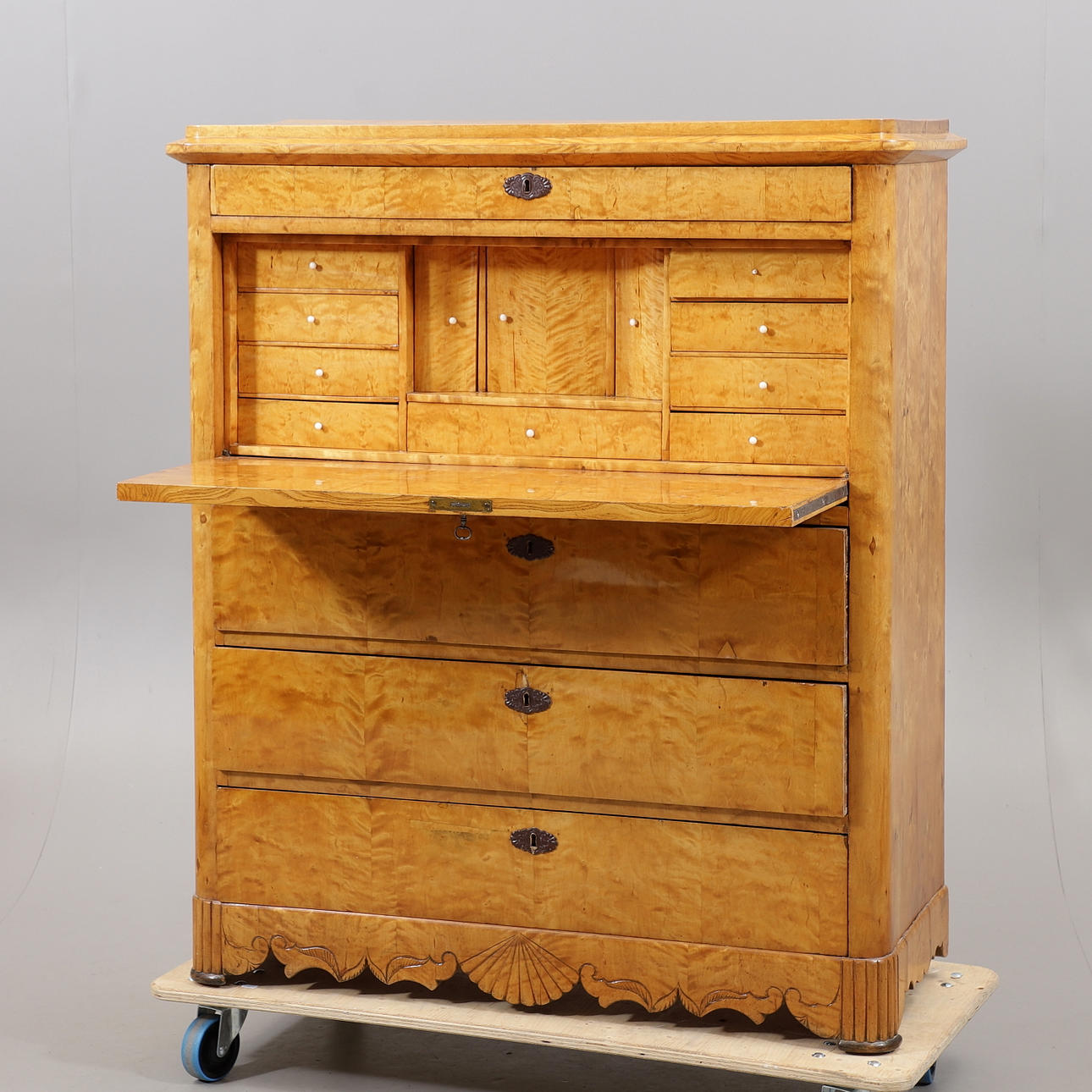 A chiffonjé, birch, 1850s.