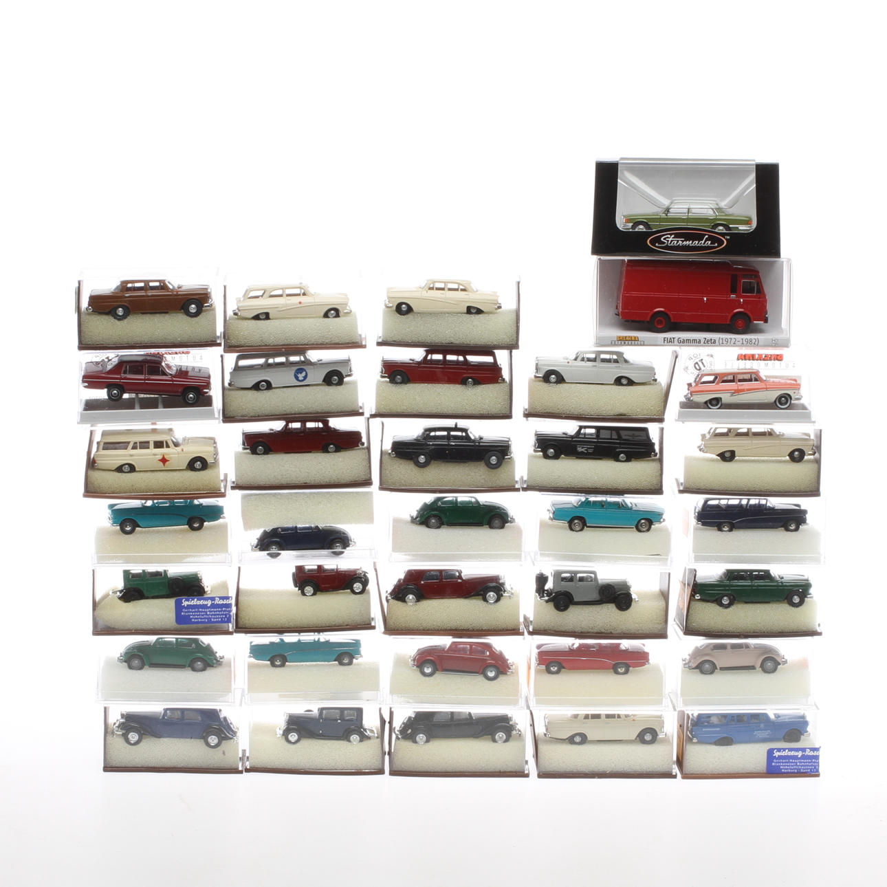 MODELLBILAR BREKINA cirka 35 stycken i originalkartonger.