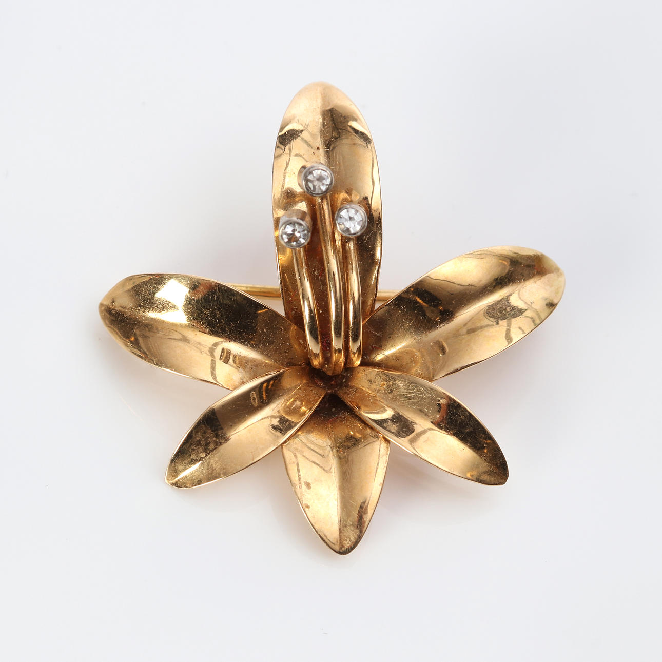 GULDHÄNGE/BROSCH 18K Stigbert.