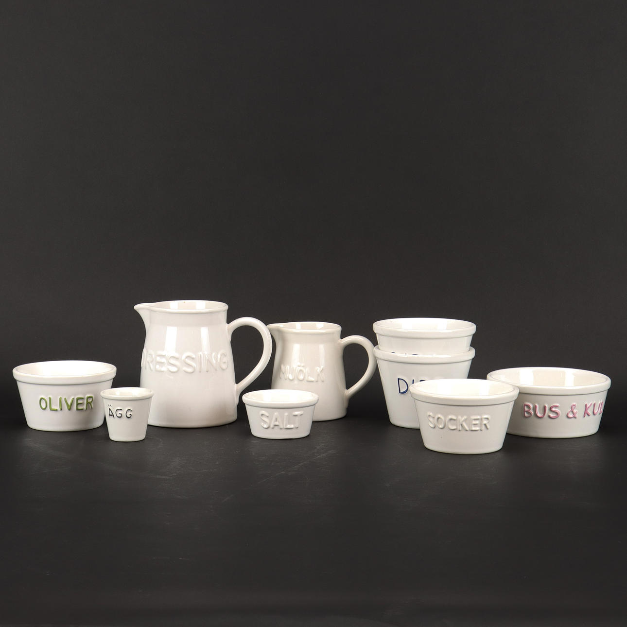 PORSLIN Bruka Design, 9 delar.