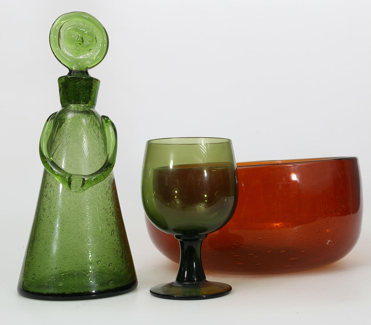 SKÅL, GLAS OCH KARAFF, glas, 7 delar, bland annat Erik Höglund.