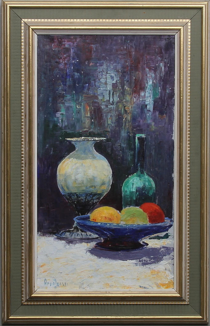 ARUP JENSEN. Stilleben. Olja på duk. Signerad.