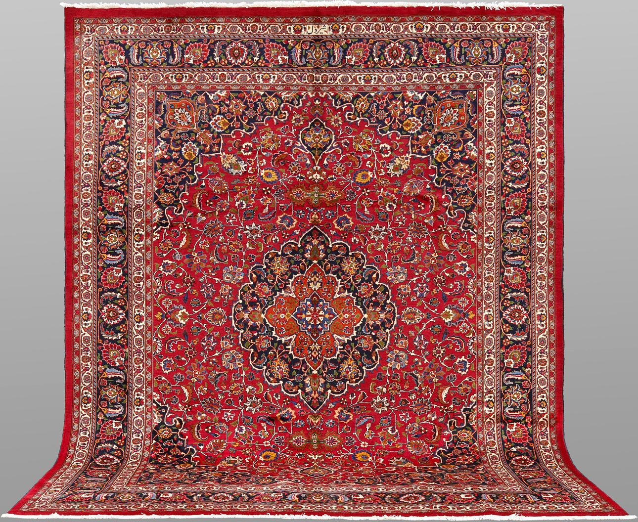 ORIENT CARPET. Meshed, signed, 372 x 305 cm.
