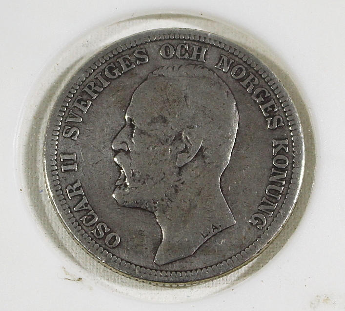 SVENSKA SILVERMYNT, 2 st. 2 kronor.