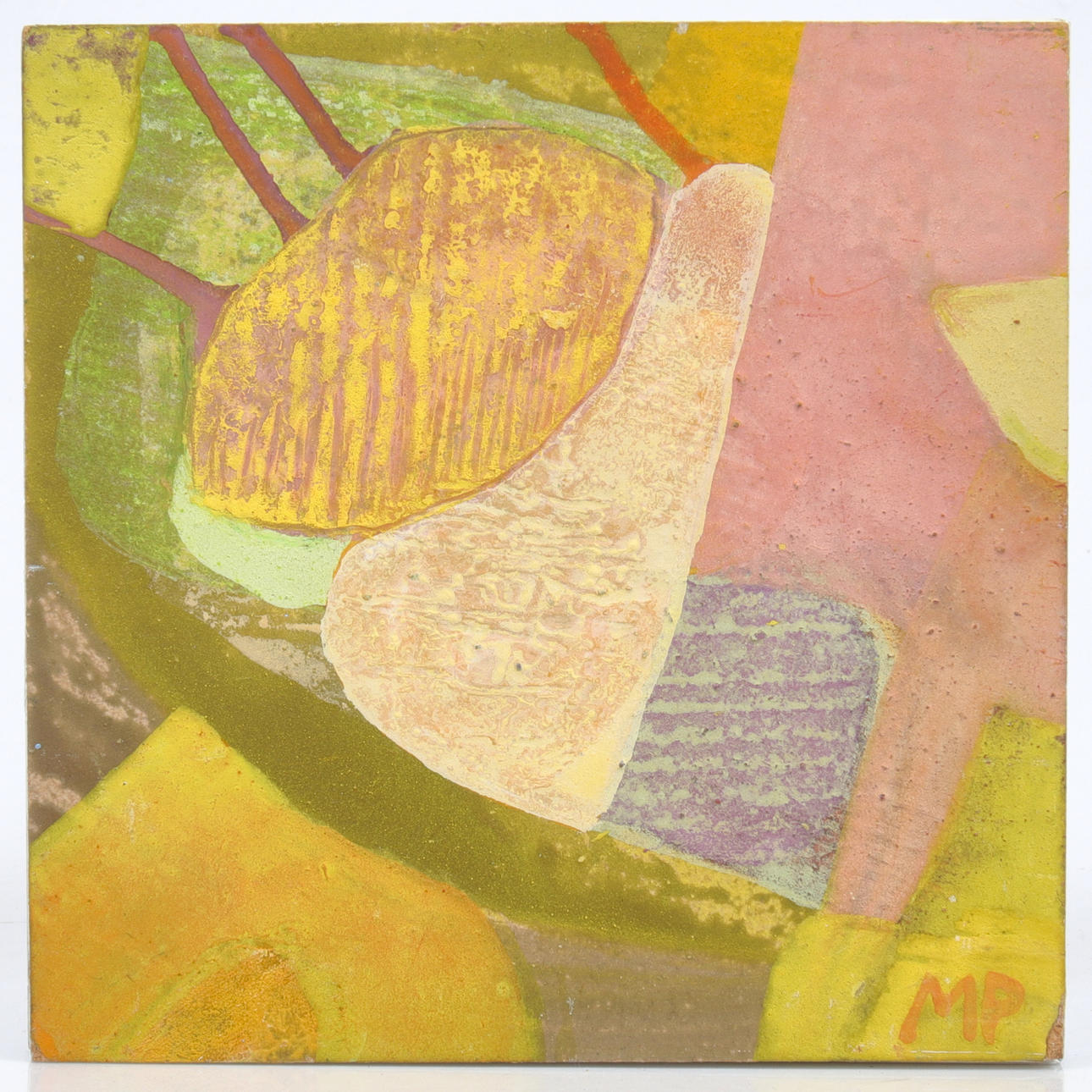 MALIN PALM. “Who rules the world”, tempera on panel, monogram signed.