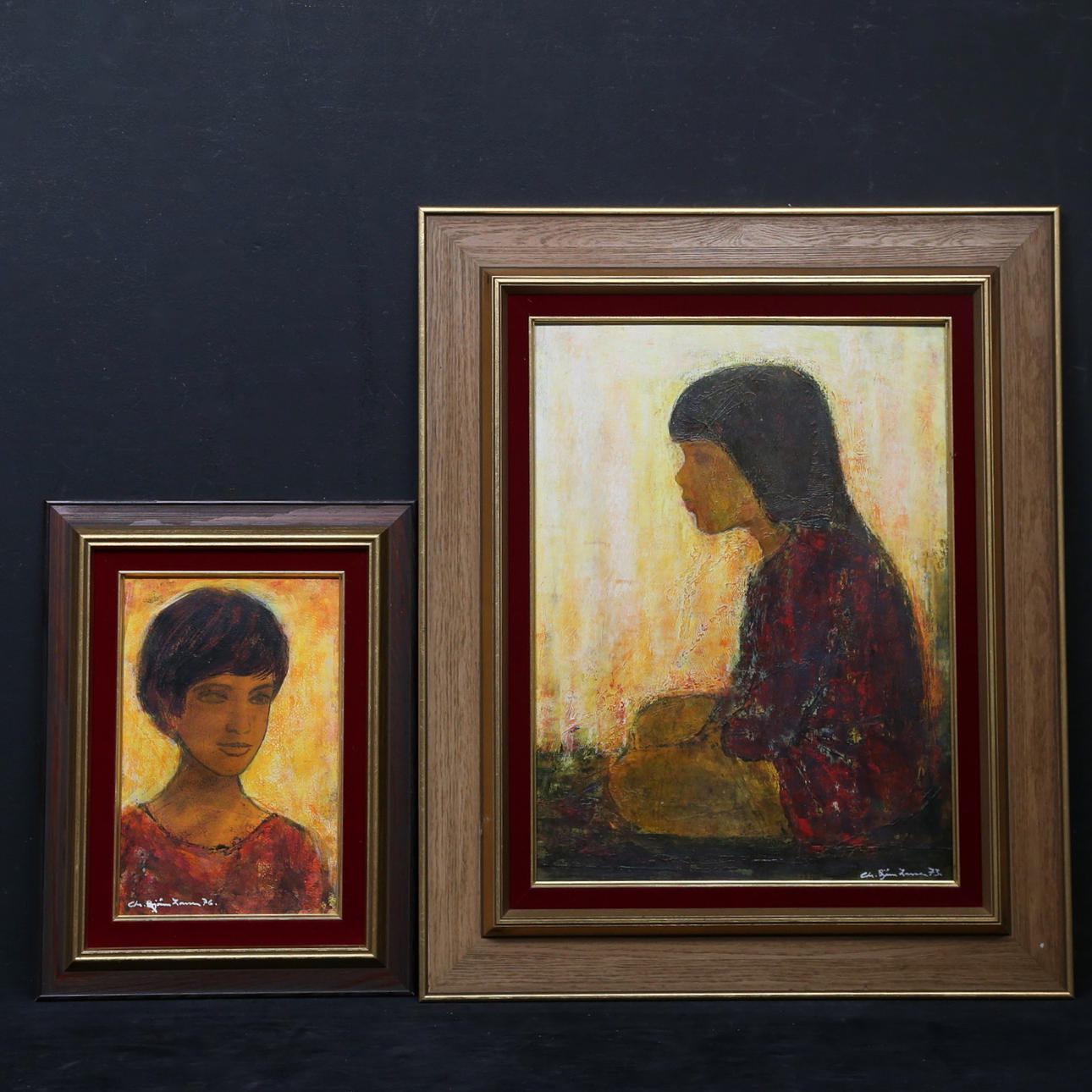 CHRISTIAN BJÖRN LARSEN. Two Gouaches, signed.