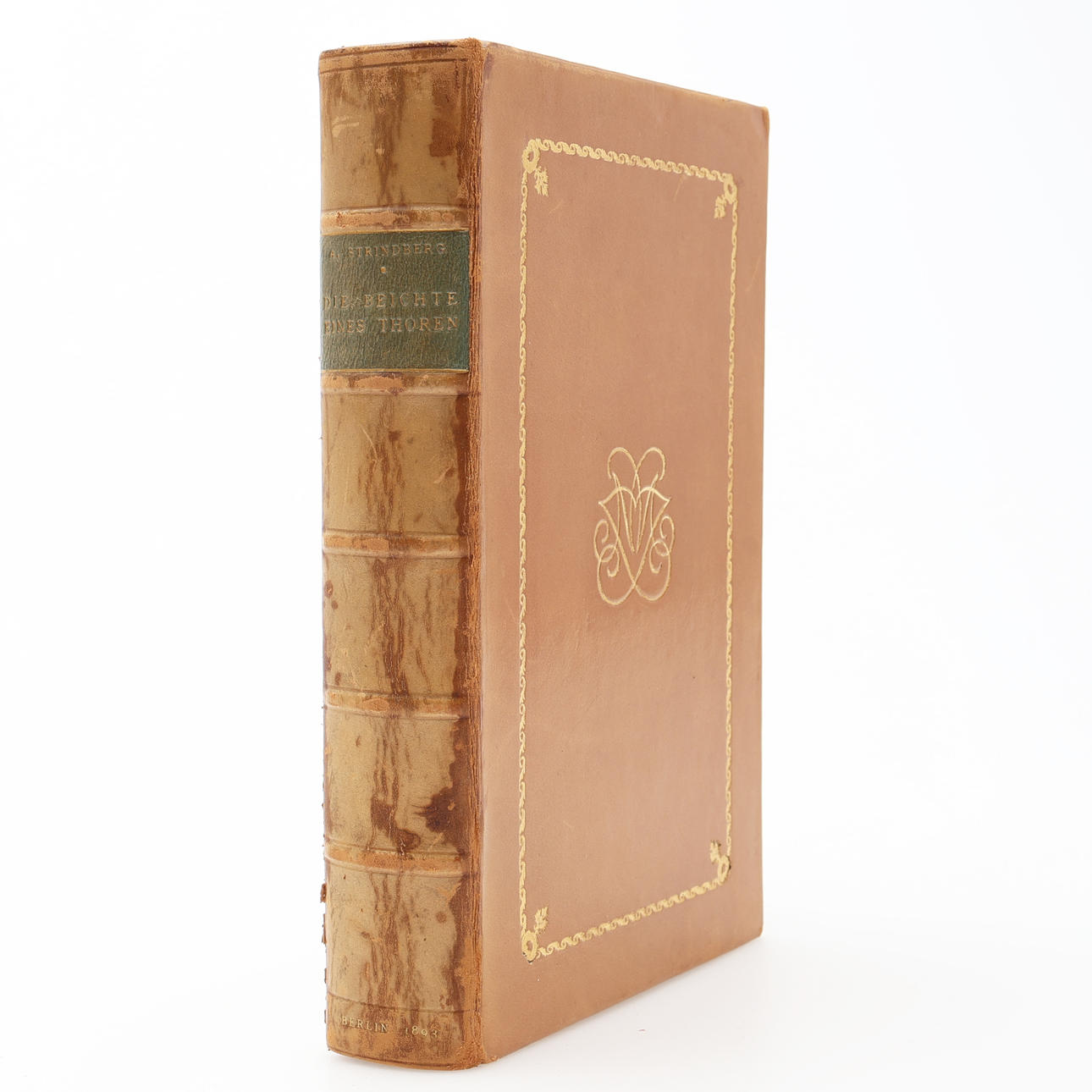 AUGUST STRINDBERG'S DIE BEICHTE EINES THOREN IN THE FIRST EDITION IN 1893 - WHICH WAS SEIZED AND PROSECUTED FOR INDOLENCE - BUT WAS EVENTUALLY ACQUITTED.