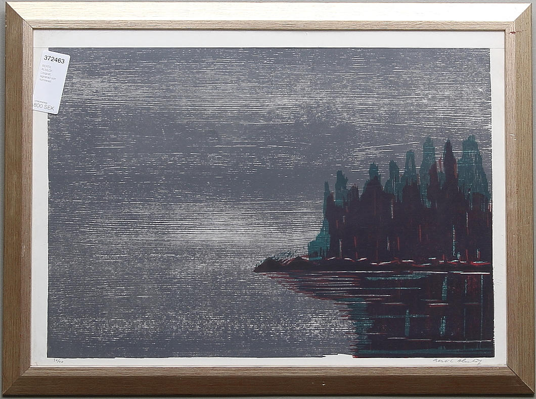 BERTIL ALMLÖF. Litografi, signerad och numrerad.