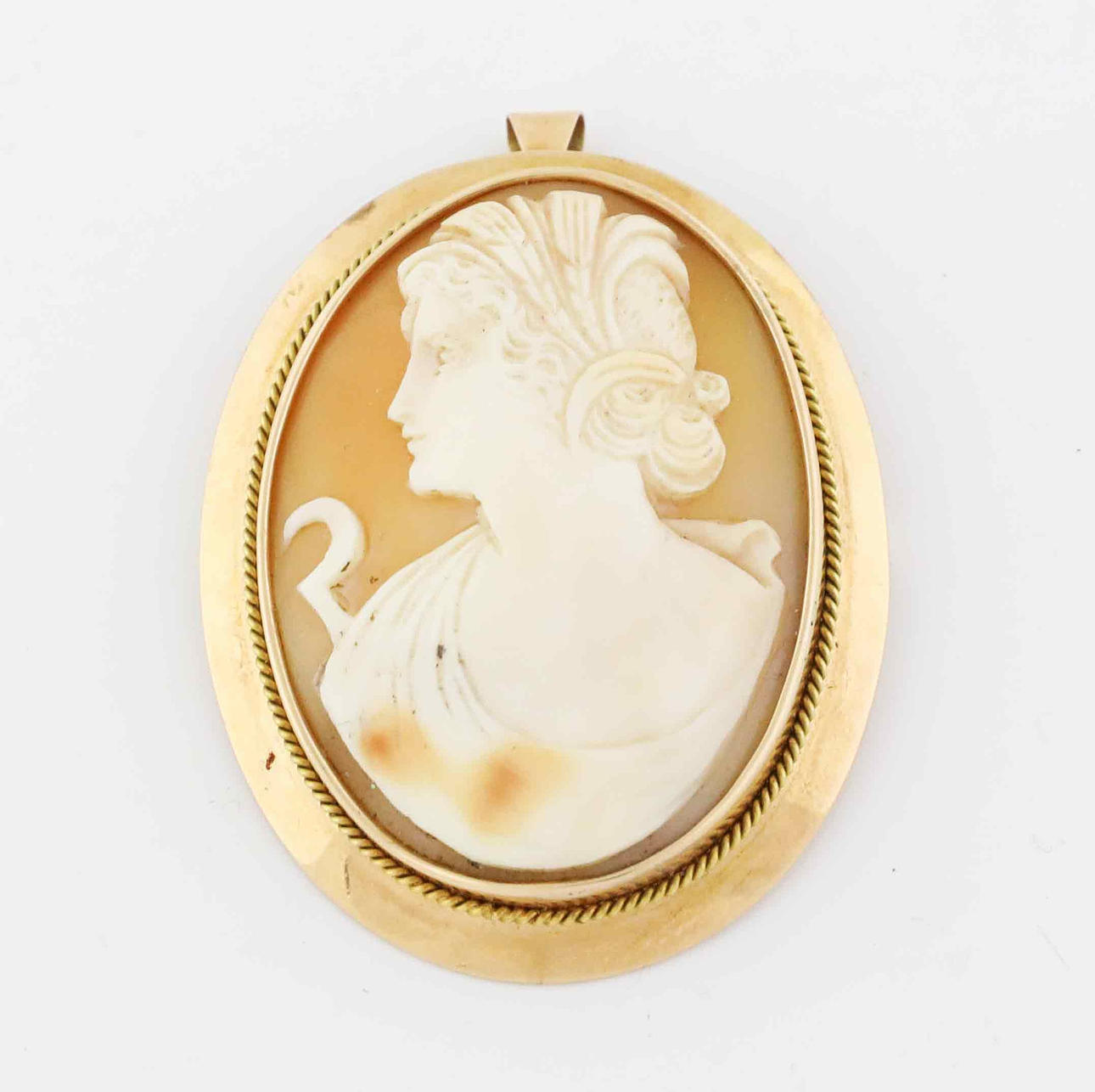 RINTANEULA, 14K kultaa, Camé, 1900-tal.