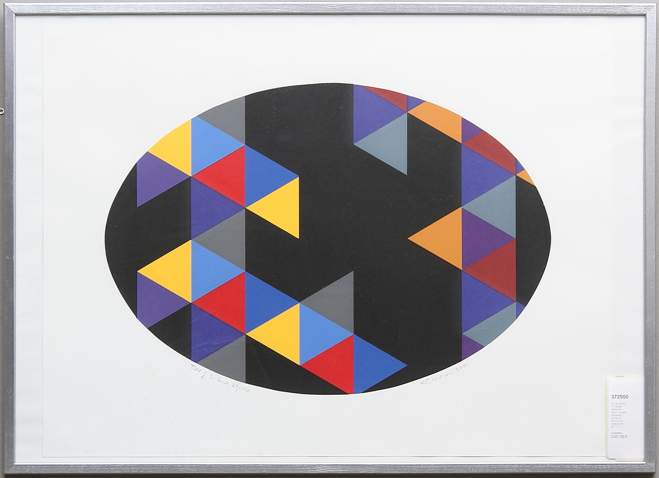 KG NILSSON. "Till Johan Sebastian Bach". Litografi. Signerad, numrerad 89/150 och daterad 2001.