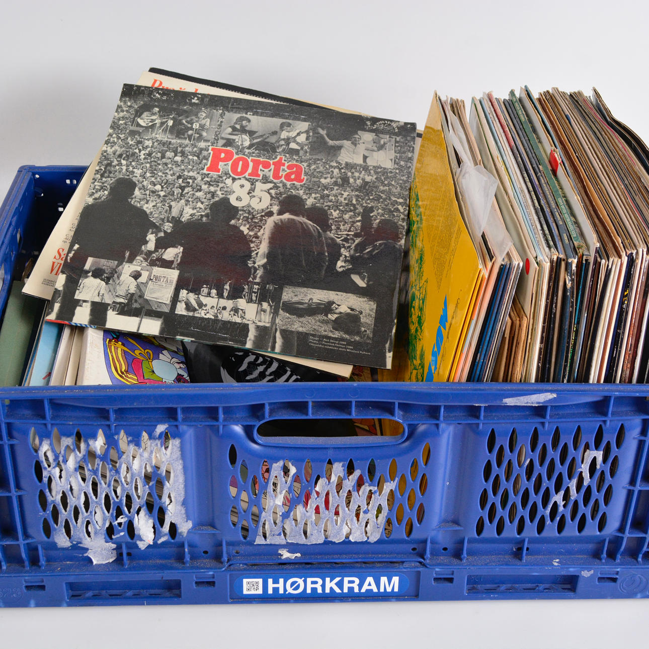LP RECORDS, STONE CAKES AND SINGLES, a box.