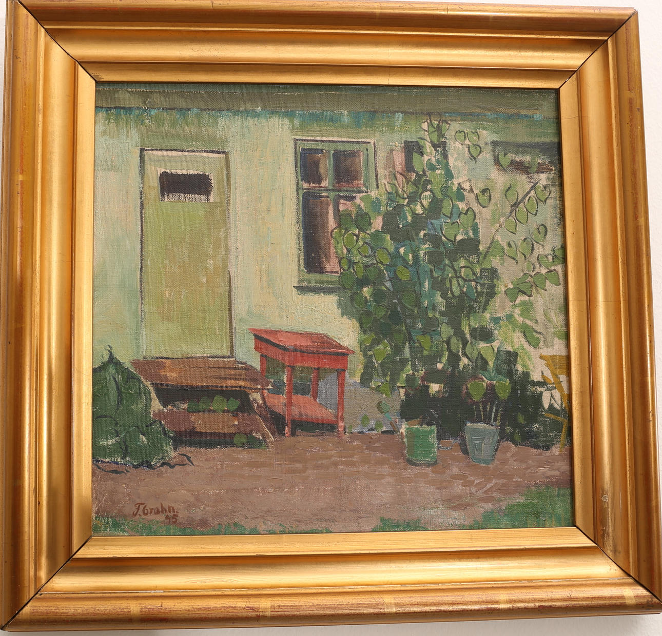 FRITZ GRAHN. Oljemålning på duk, signerad 45.