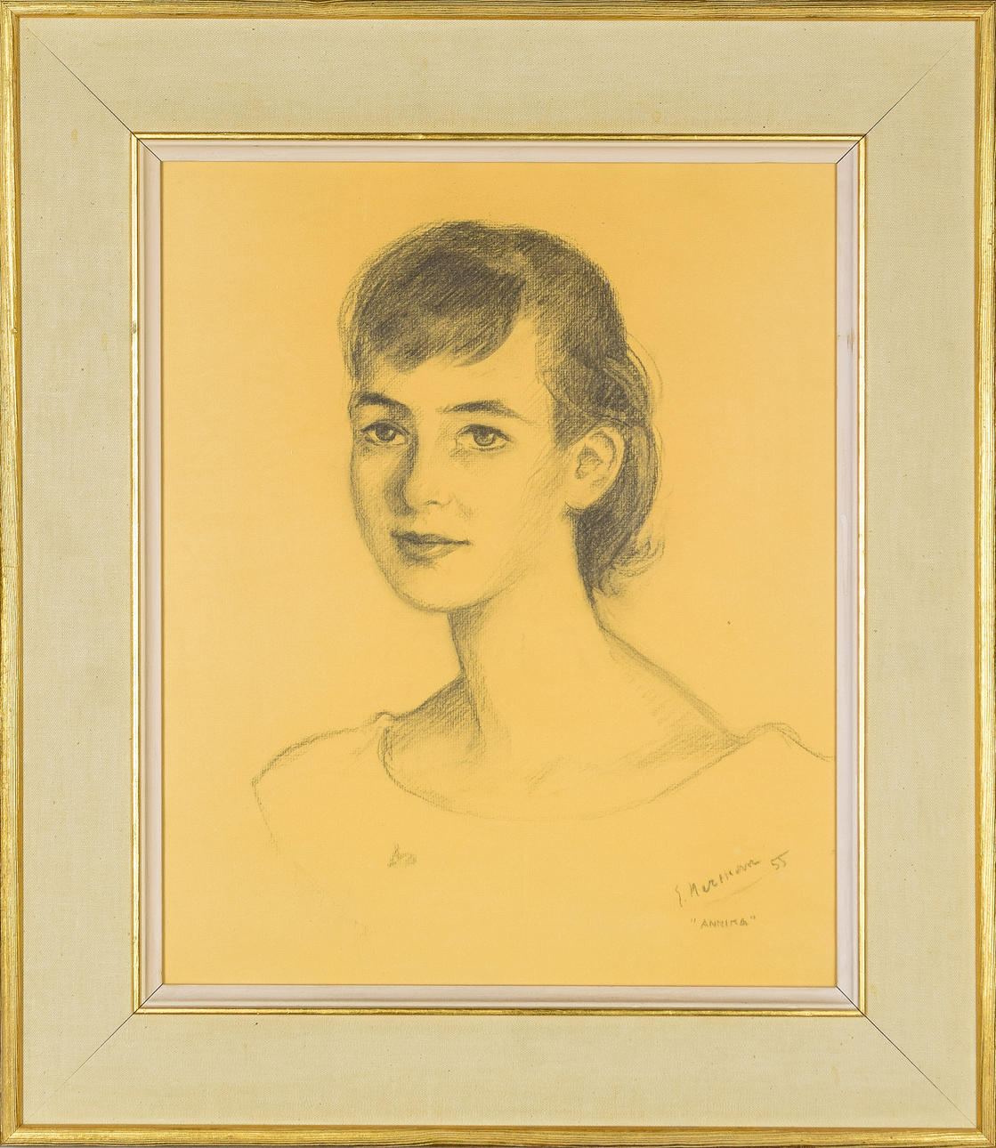 EINAR NERMAN 1888-1983 CHARCOAL DRAWING ON PAPER.