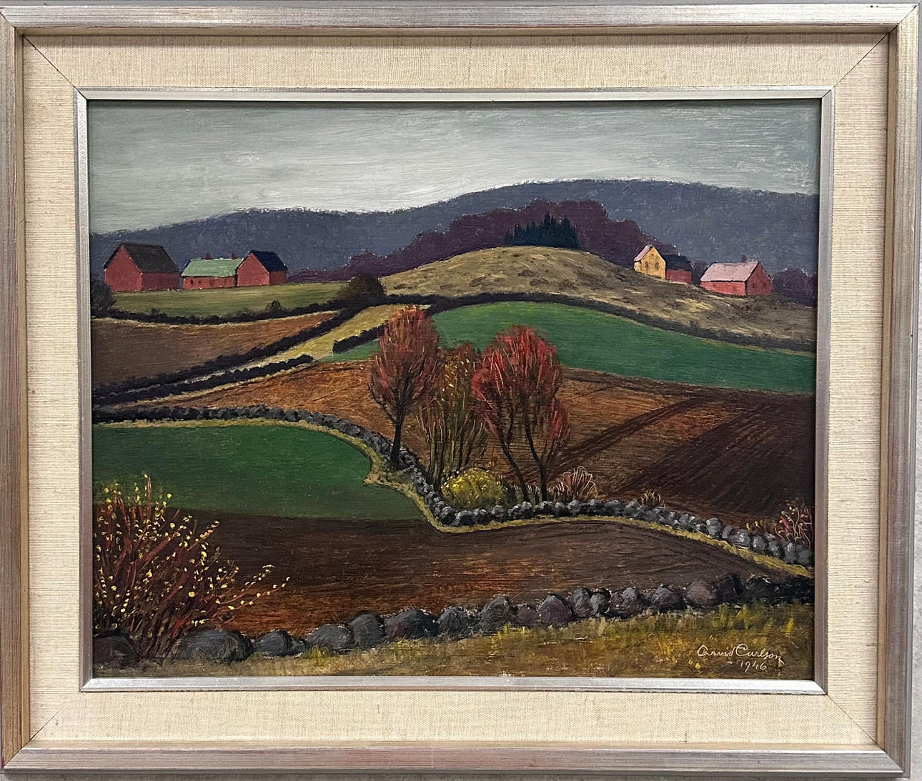 ARVID CARLSON. Oil on panel.