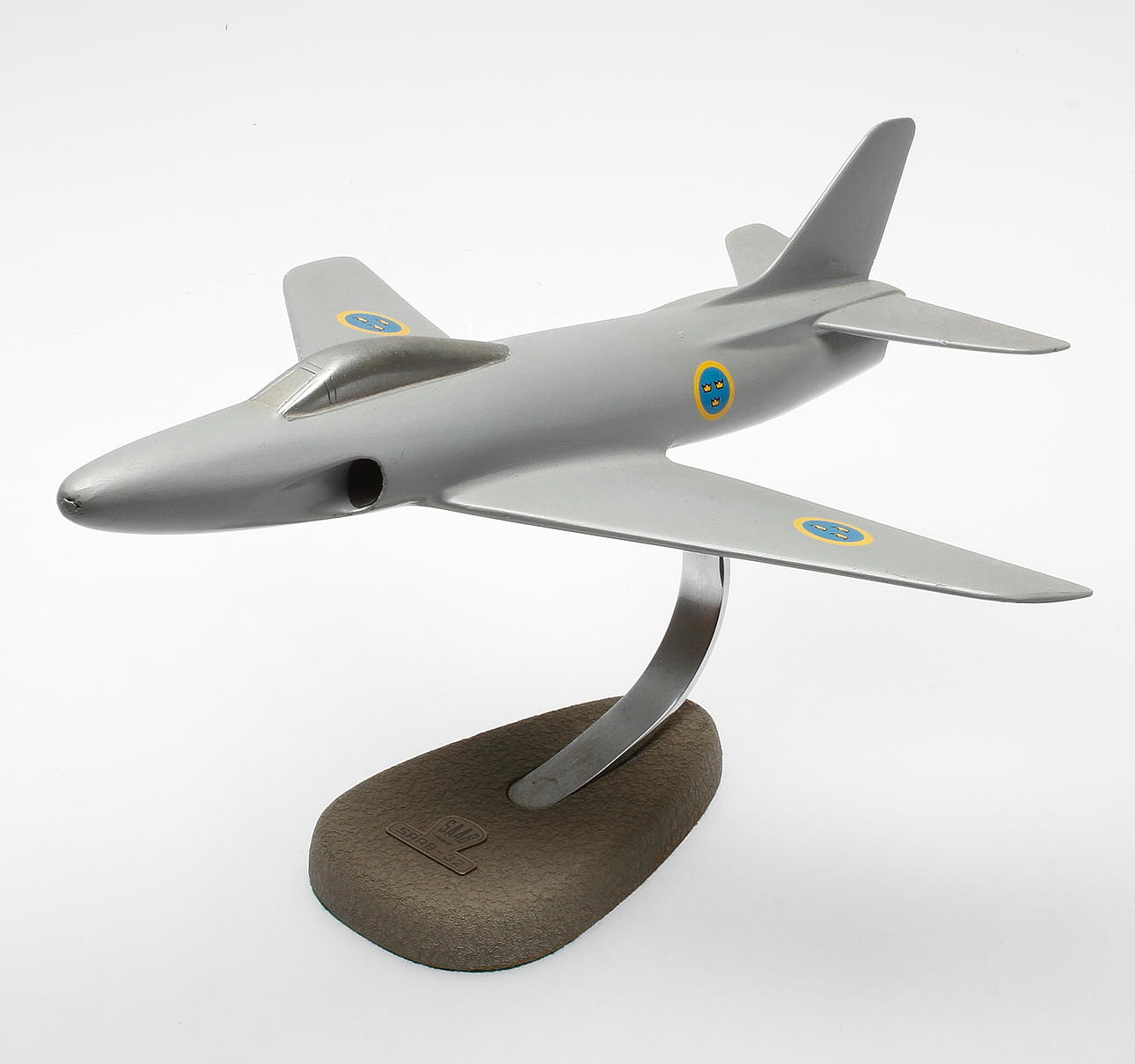 FLYGPLANSMODELL, aluminium, SAAB 32 "Lansen".