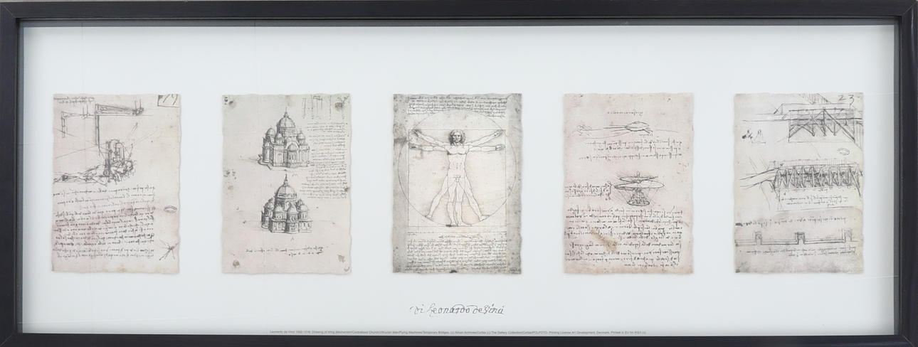 LEONARDO DA VINCI. tryck ,5 stycken.