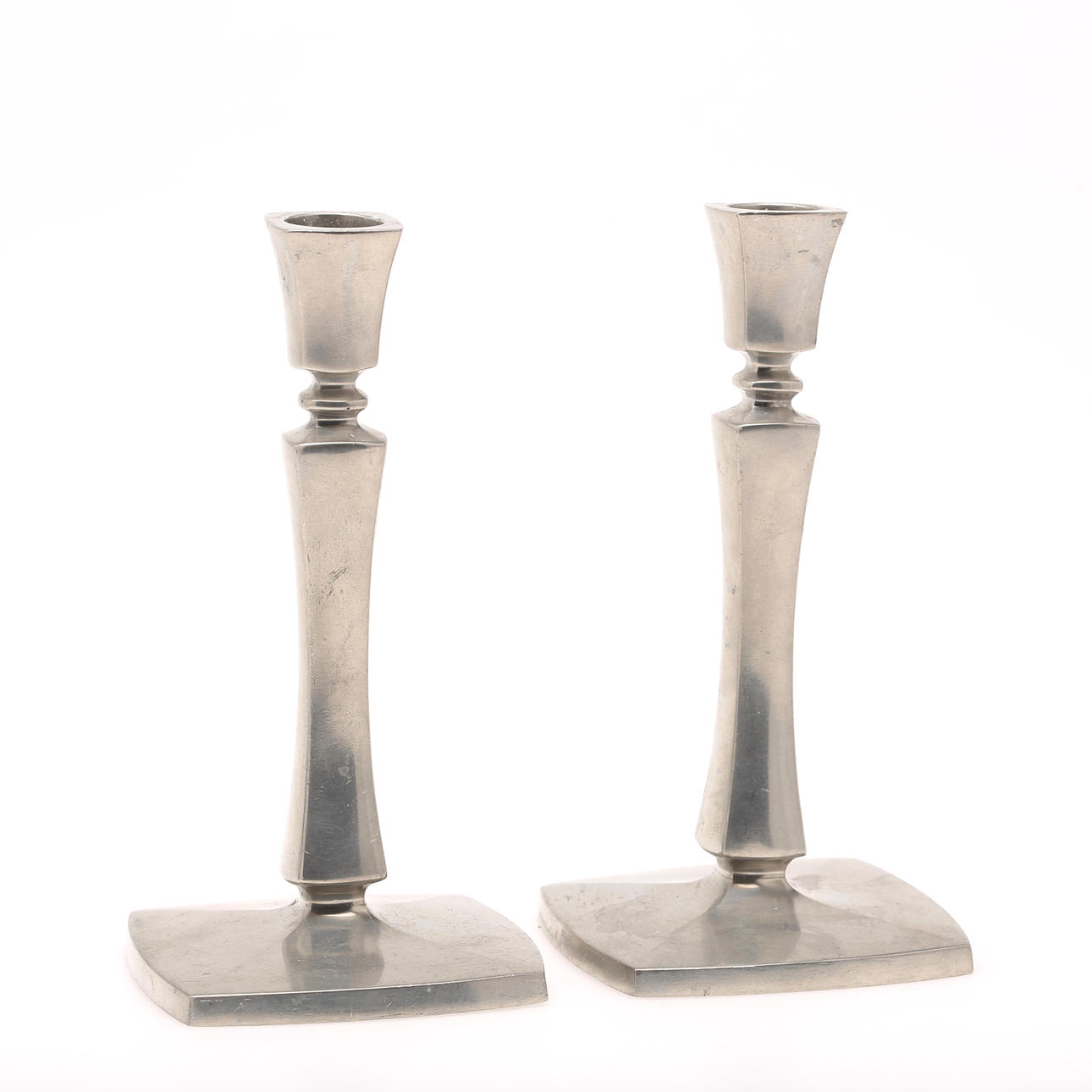 LJUSSTAKAR, tenn, ett par, Just Andersen, Danmark.