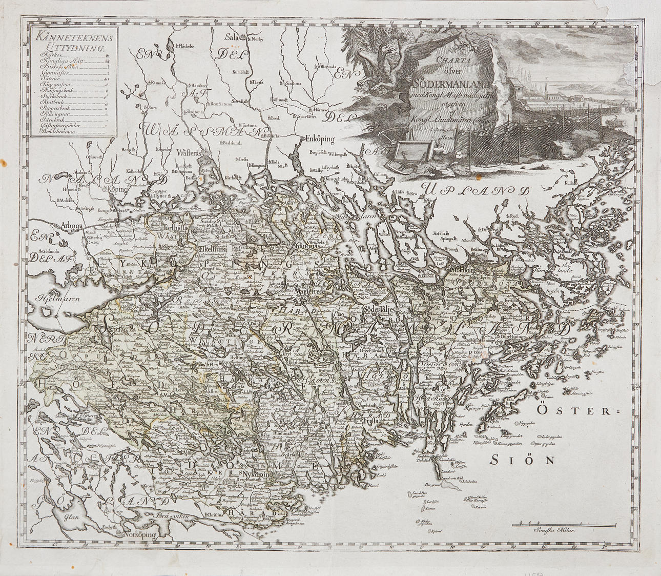 THE LAND SURVEY'S MAP OF SÖDERMANLAND, 1743. Books, Maps & Manuscripts ...